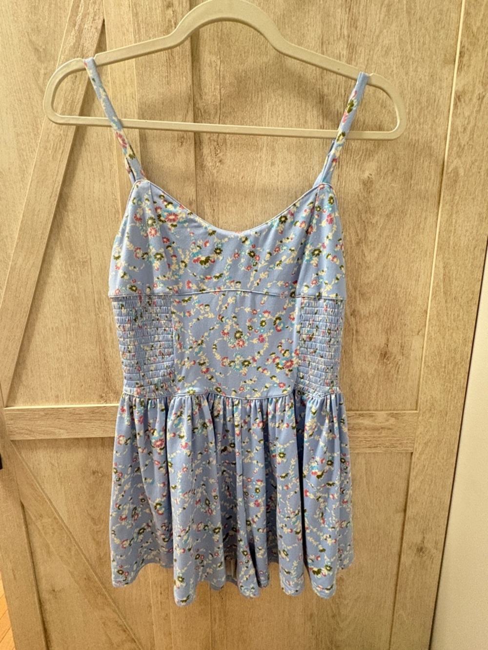 Urban Outfitters Light Blue Floral Babydoll Romper – NWOT – Size S